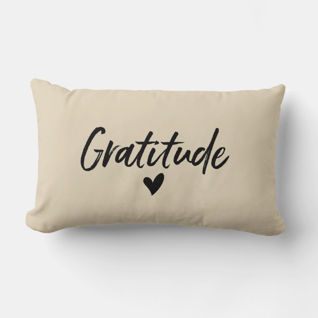 Rectangle Coussin de GRATITUDE (Recto)