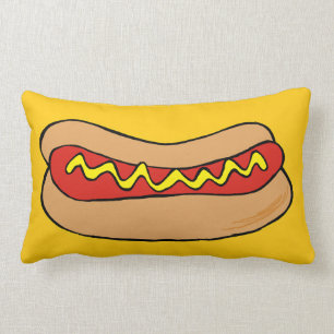 Rectangle coussin de hot dogs