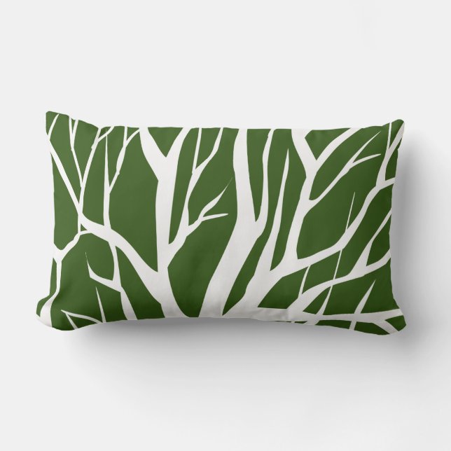 Rectangle Coussin de jet - Arbre d'hiver (Recto)