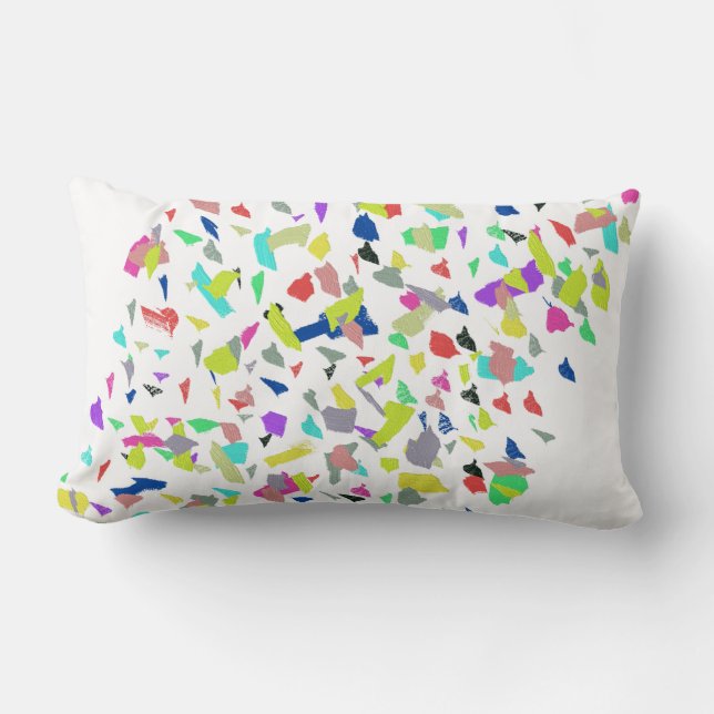Rectangle Coussin de jet Art Abstrait Vibes Positives (Recto)