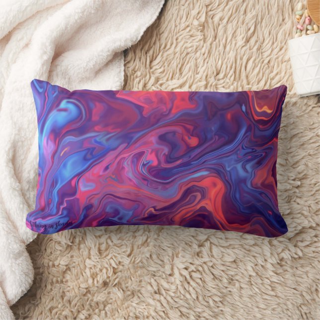 Rectangle Coussin de jet de combinaison de couleurs abstrait (Couverture)