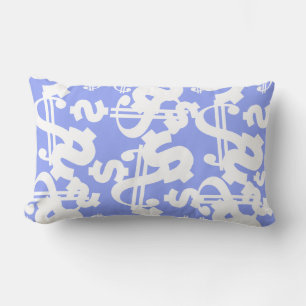 Rectangle Coussin de jet de modèle de dollar d'argent