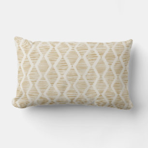Rectangle Coussin de jet géométrique diamant jaune boho