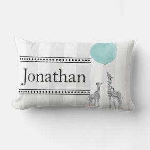 Rectangle Coussin de la crèche moderne Stripes et Giraffes