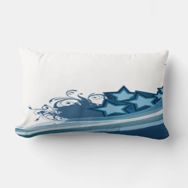 Rectangle Coussin de la vague des étoiles (Recto)