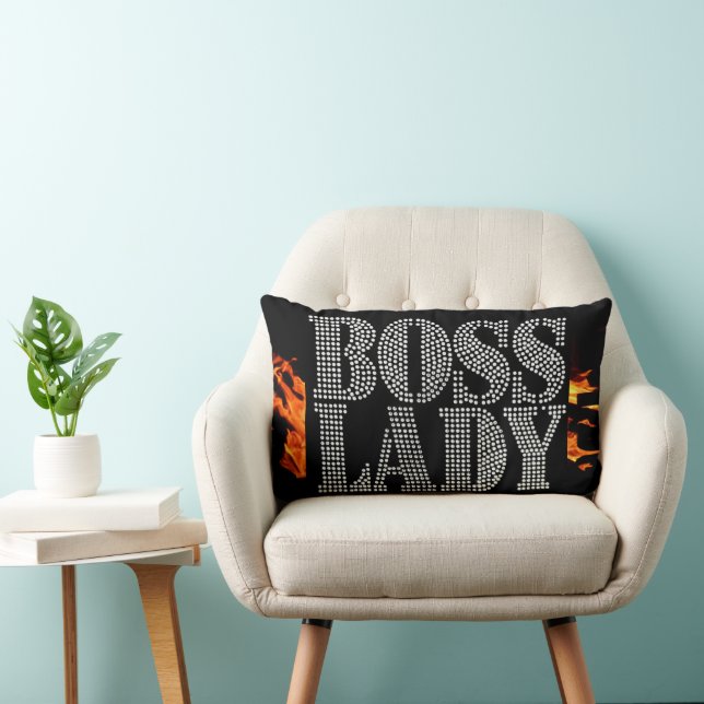 Rectangle Coussin de lancer de Dame Patronne (Chaise)