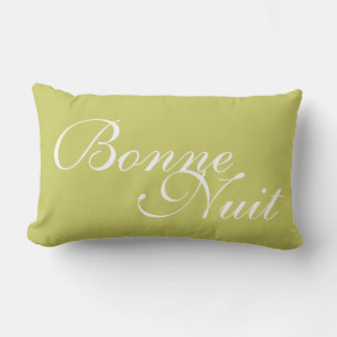 Rectangle Coussin de lit Bonne Nuit