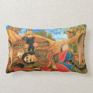Rectangle Coussin de Lumbar de Rostam et de Sohrab