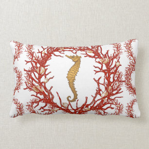 Rectangle Coussin de MoJo d'Américain de corail rouge