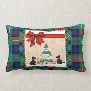 Rectangle coussin de Noël de Scotty Dog