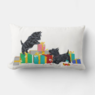 Rectangle Coussin de Noël pour Terrier Écossais