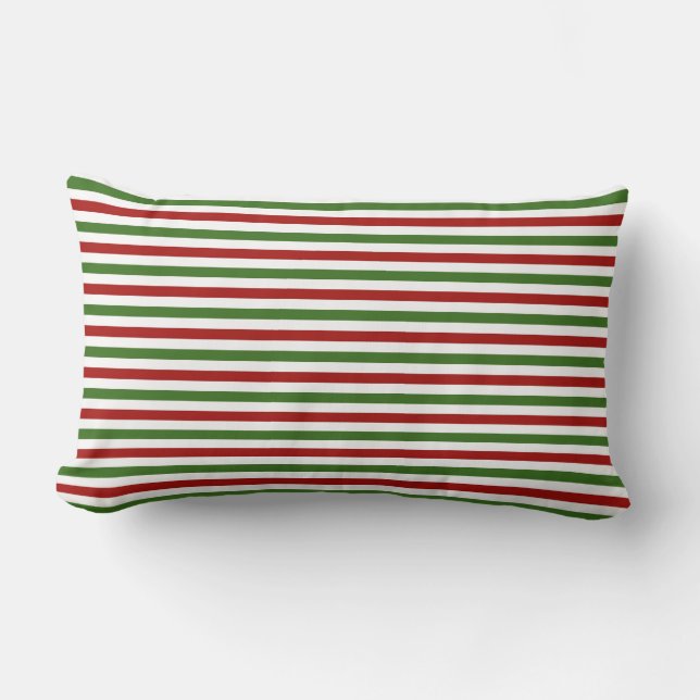 Rectangle Coussin de Noël rouge et vert (Recto)