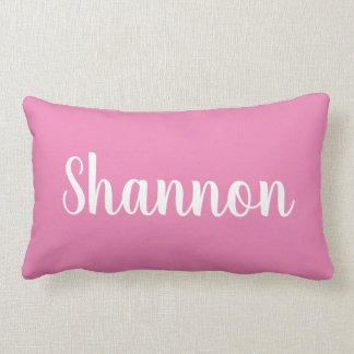 Rectangle Coussin de nom rose vif