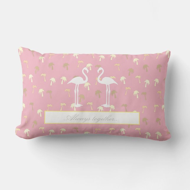 Rectangle Coussin de palme Toujours Ensemble Flamant Style (Recto)