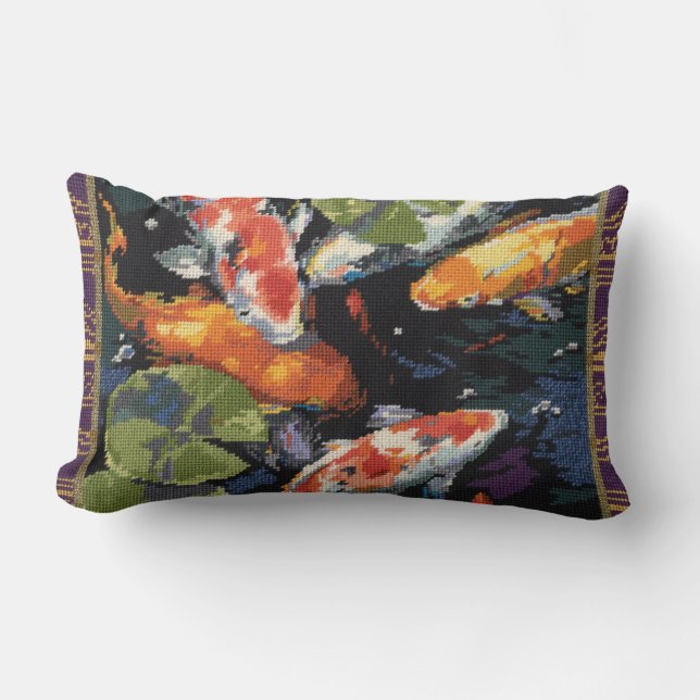 Rectangle Coussin de poissons de Koi (Recto)