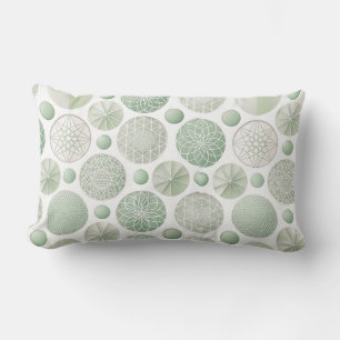 Rectangle Coussin de rêves géométriques verts