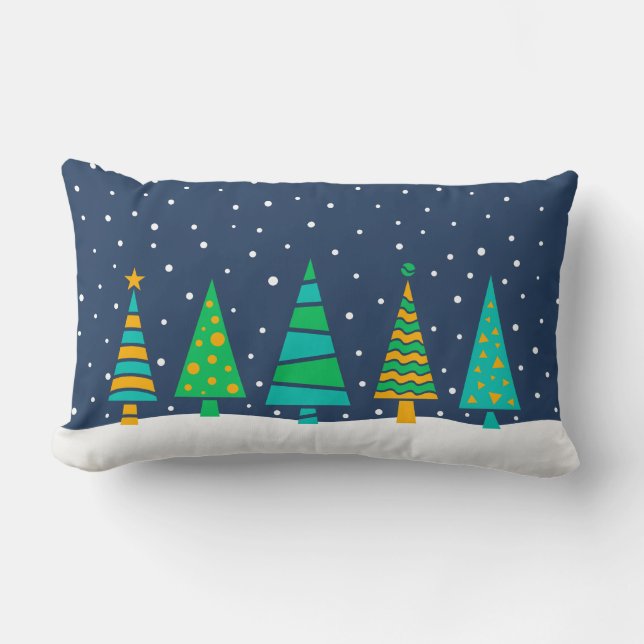 Rectangle Coussin de sapins de Milou (Recto)