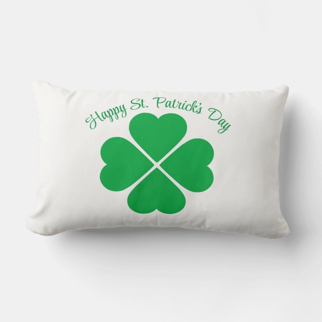 Rectangle Coussin de trèfle de la Saint-Patrick (Recto)