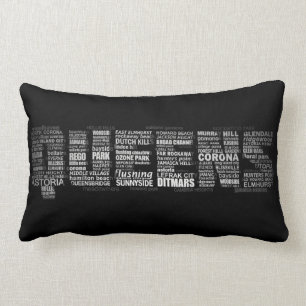 Rectangle Coussin de typographie de la Reine New York