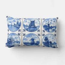 Coussin Delft Style Tiles
