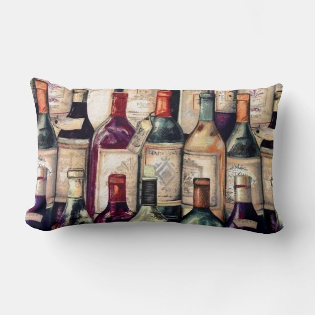 Rectangle Coussin des amateurs de vin (Recto)