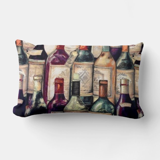 Rectangle Coussin des amateurs de vin (Recto)