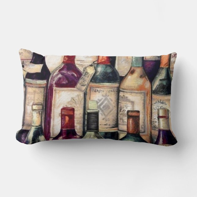 Rectangle Coussin des amateurs de vin (Recto)