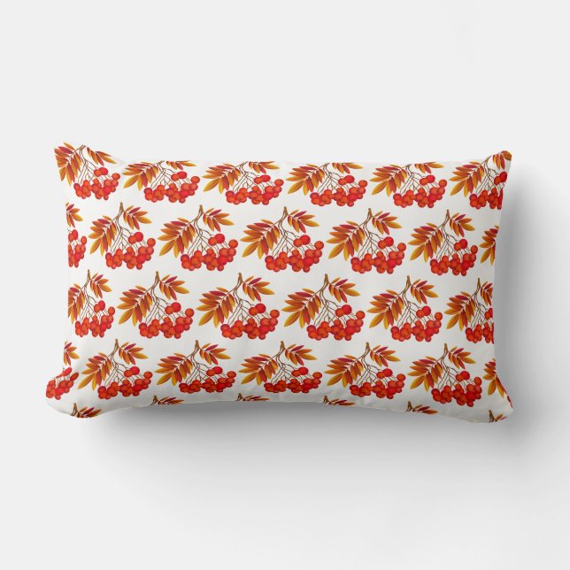 Rectangle Coussin des baies d'automne (Recto)