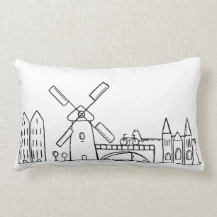 Rectangle Coussin d'horizon d'Amsterdam