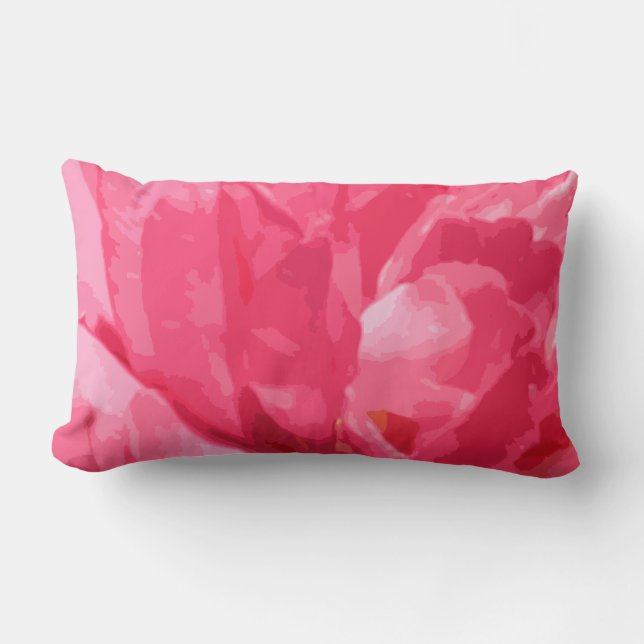 Rectangle Coussin d'impression Abstrait rose (Recto)