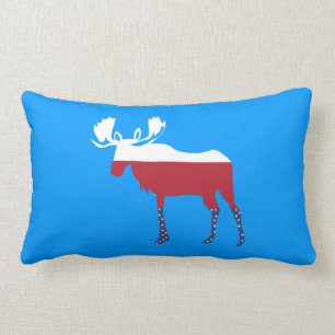 Rectangle Coussin d'orignaux de drapeau américain