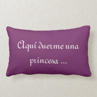 Rectangle Coussin dort ici une princesse