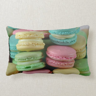 Rectangle Coussin doux de coussin de macarons en pastel de