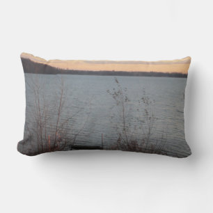Rectangle Coussin du coucher de soleil sur le lac Shore