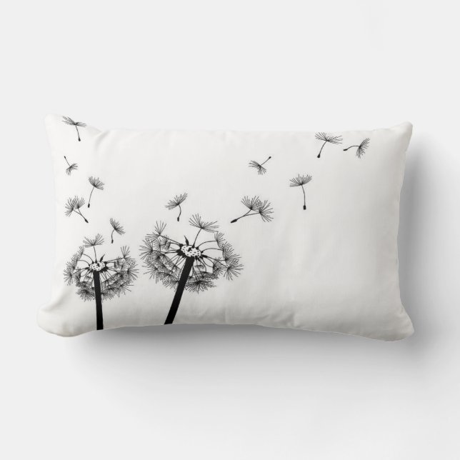 Rectangle coussin du dandelion volant (Recto)