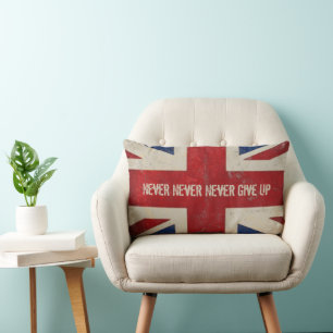 Rectangle Coussin du drapeau du Royaume-Uni vintage