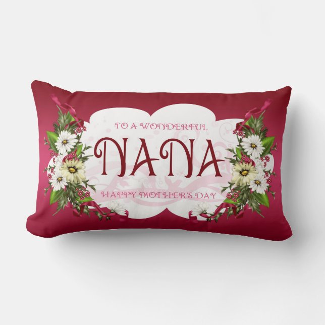 Rectangle Coussin du jour de mère de Nana (Recto)