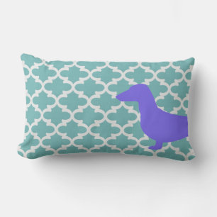 Rectangle Coussin en bois - Moitié Dachshund