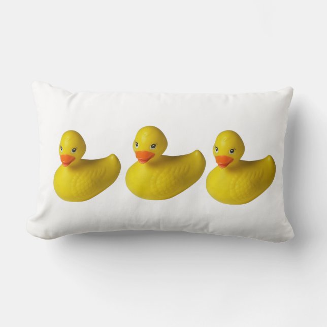 Rectangle Coussin en caoutchouc jaune de Duckie (Recto)
