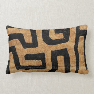 Rectangle Coussin en tissu Kuba, 8/18 Lumbar Darker