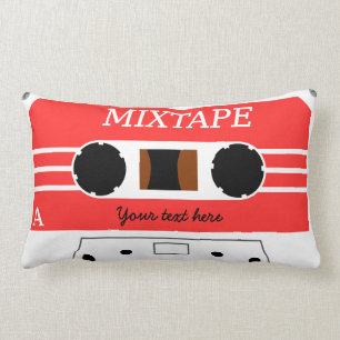 Rectangle Coussin fait sur commande de MixTape