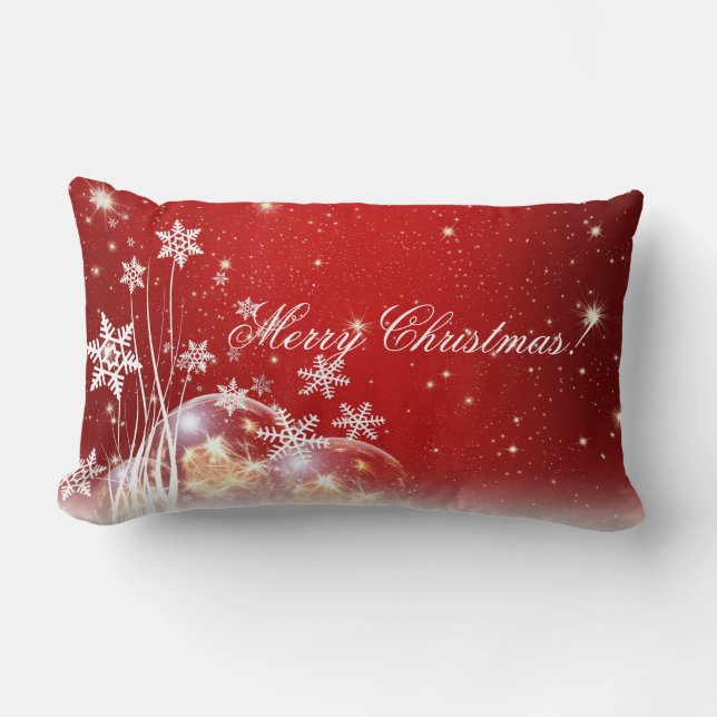 Rectangle Coussin Festive Red & White Holiday Lumbar (Recto)