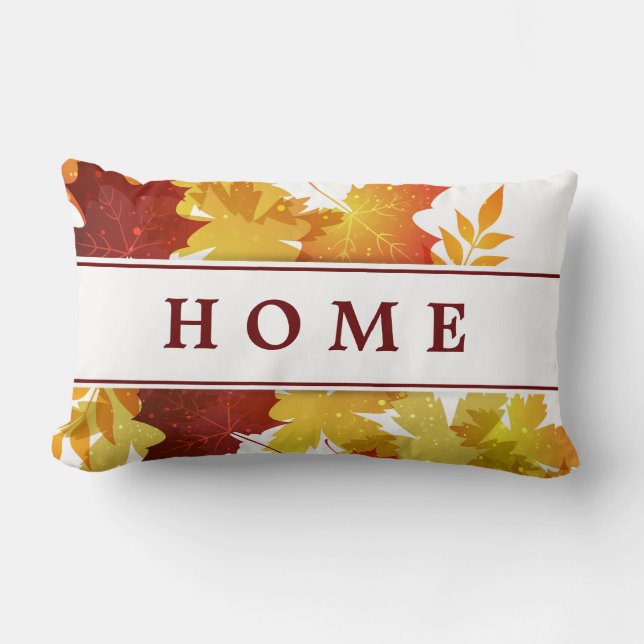 Rectangle Coussin Feuilles d'automne (Recto)