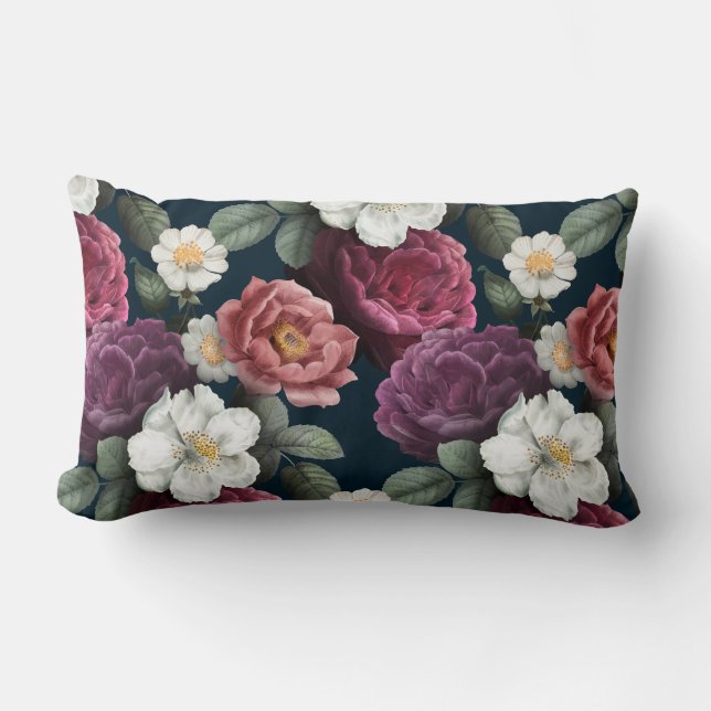 Rectangle Coussin Floral Lumbar (Recto)
