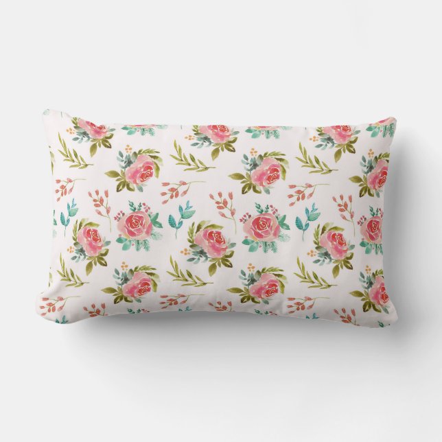 Rectangle Coussin Floral Lumbar (Recto)