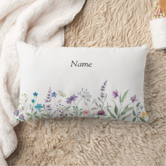 Rectangle Coussin Floral pour la chambre de petite fille.