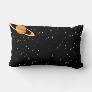 Rectangle Coussin Galaxy avec deux planètes