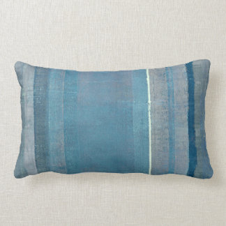 Rectangle Coussin gris et bleu de "brouillard" d'art