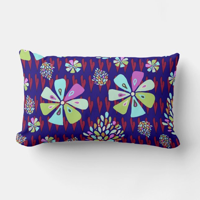 Rectangle Coussin heureux de couleur (Recto)