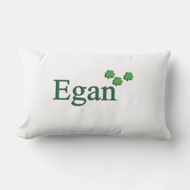 Rectangle Coussin irlandais de nom de famille d'Egan (Recto)